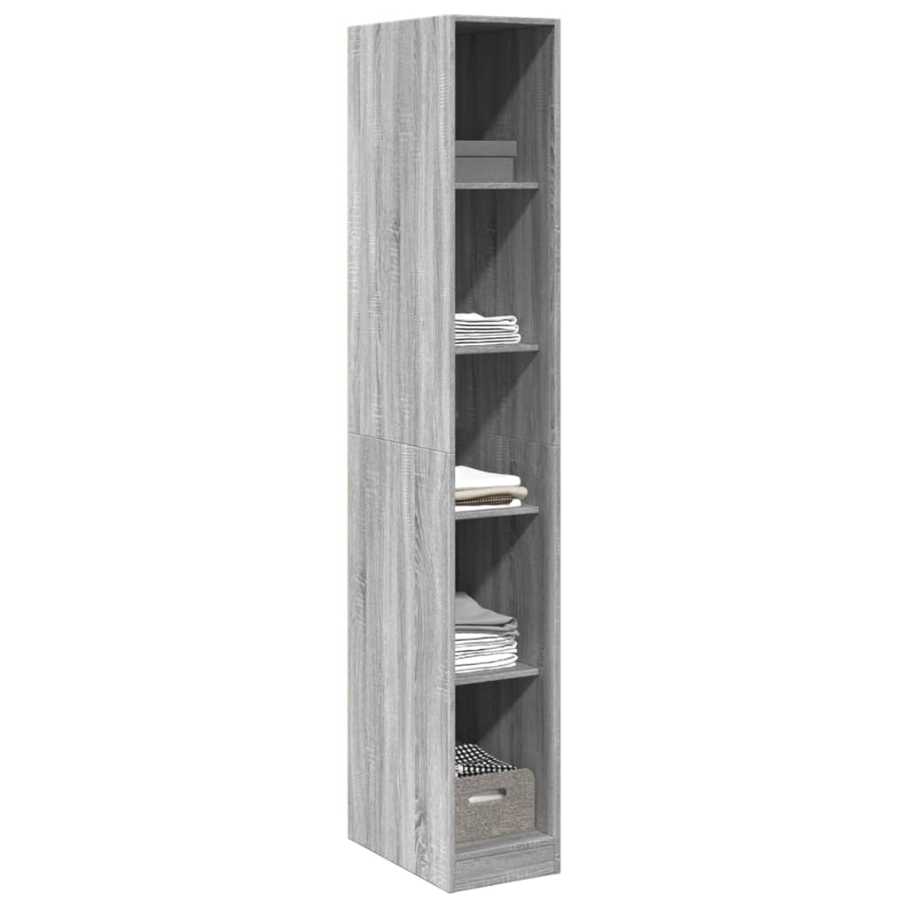 Garderobe grå sonoma 30x50x200 cm konstruert tre