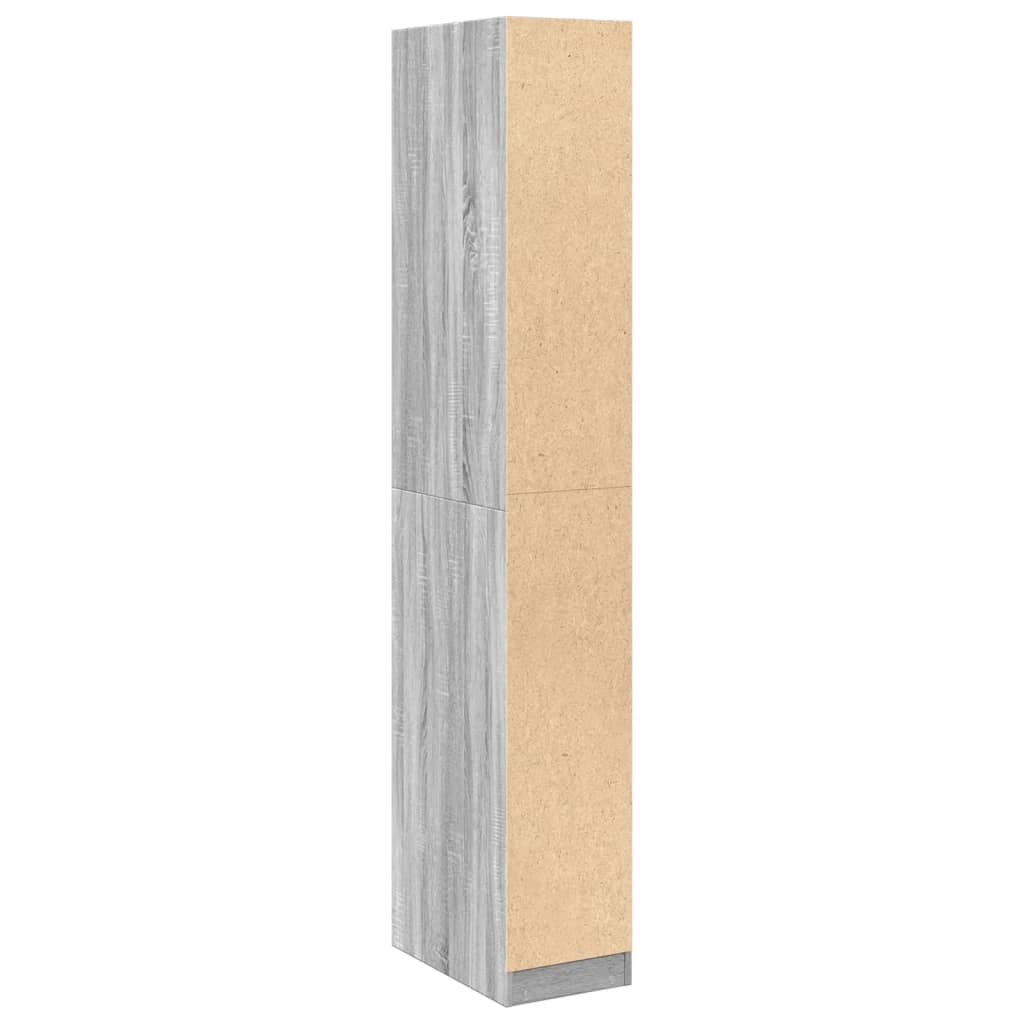 Garderobe grå sonoma 30x50x200 cm konstruert tre