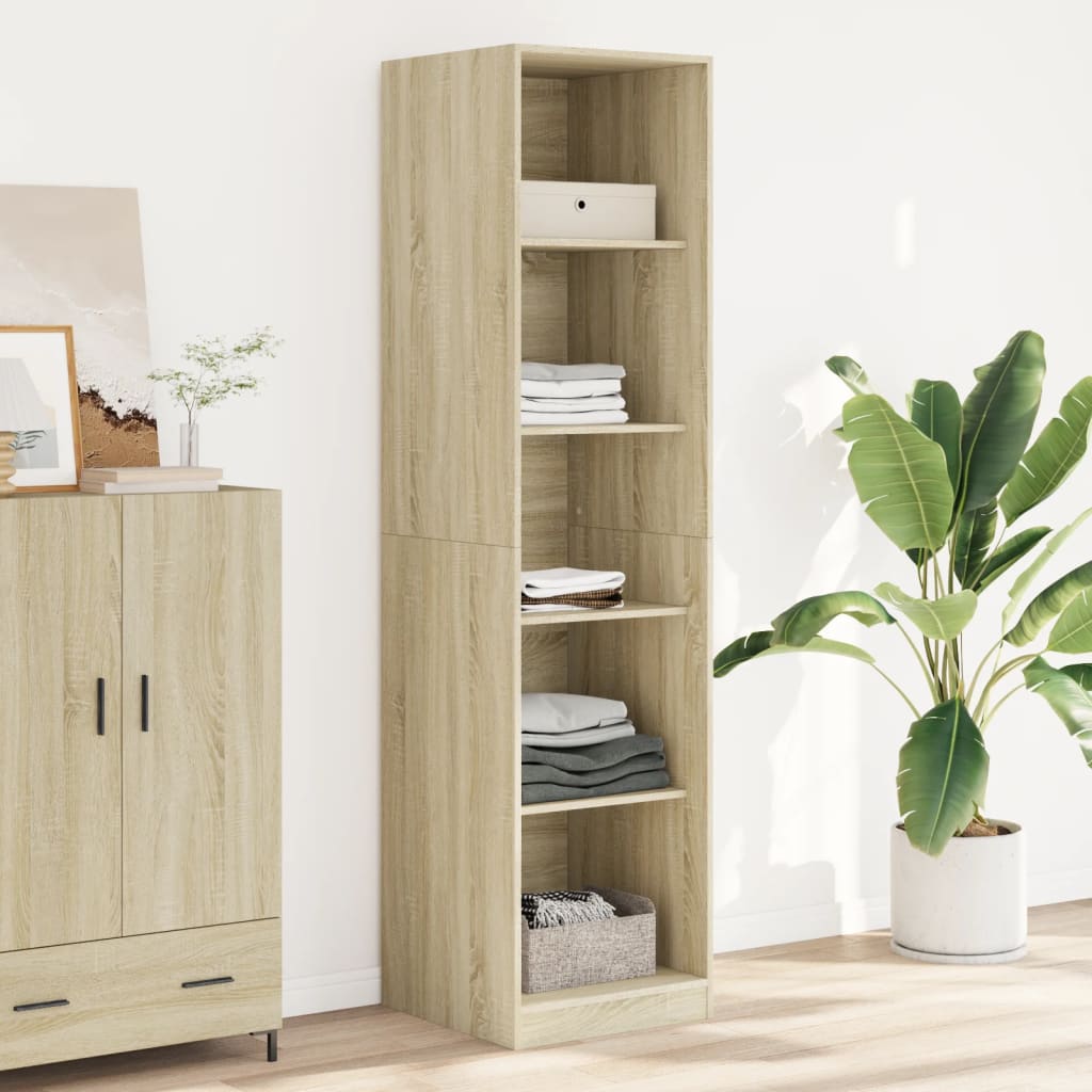 Garderobe sonoma eik 50x50x200 cm konstruert tre