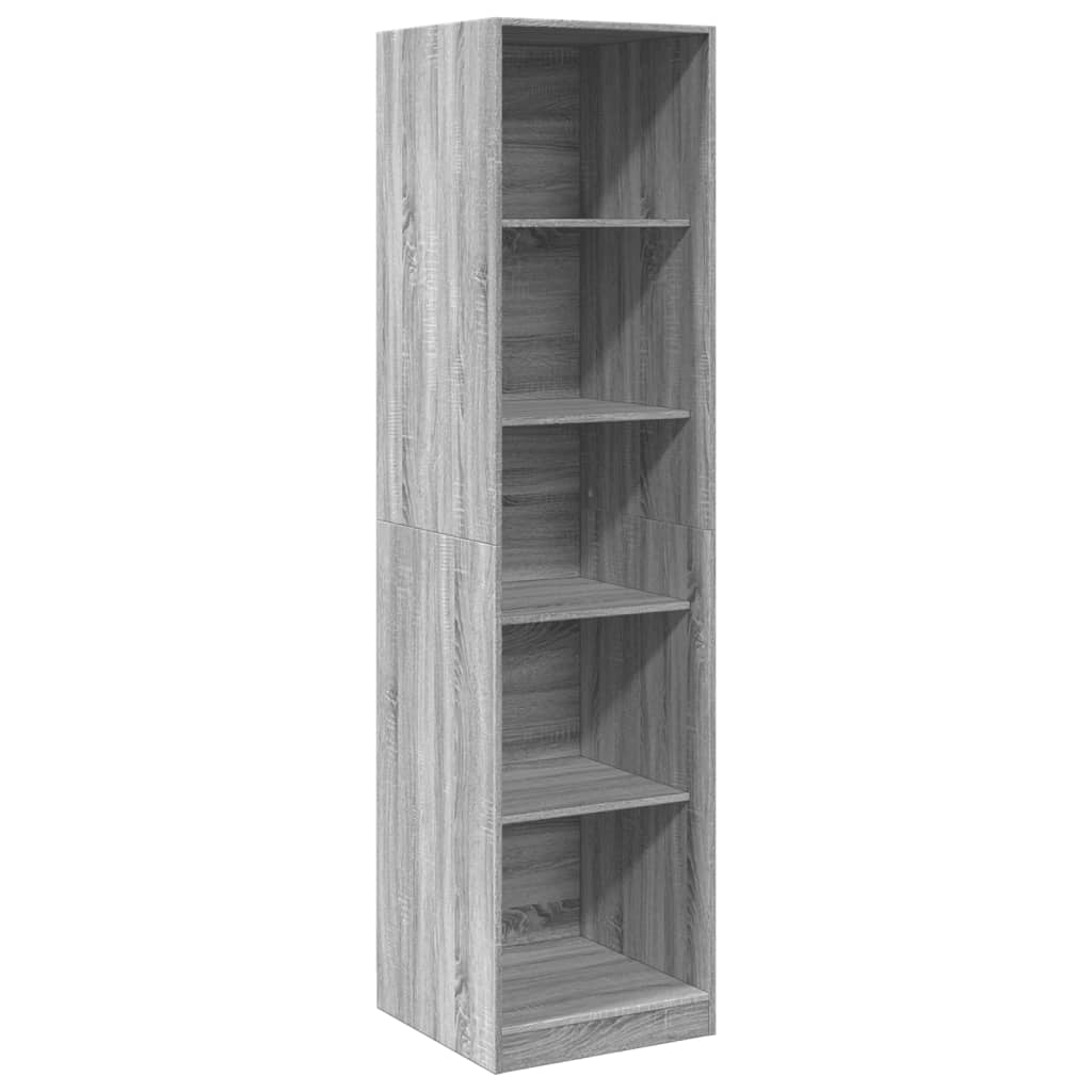 Garderobe grå sonoma 50x50x200 cm konstruert tre