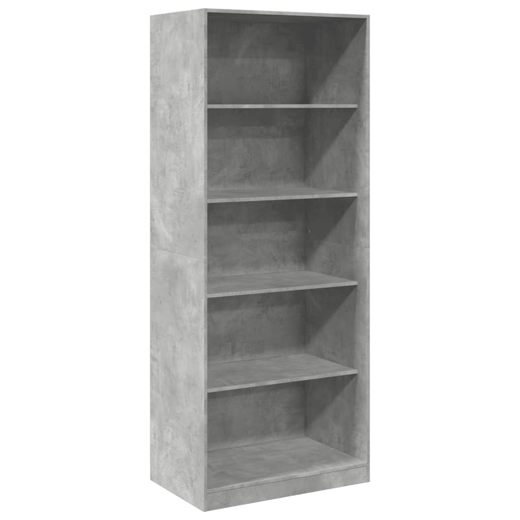 Garderobe betonggrå 80x50x200 cm konstruert tre