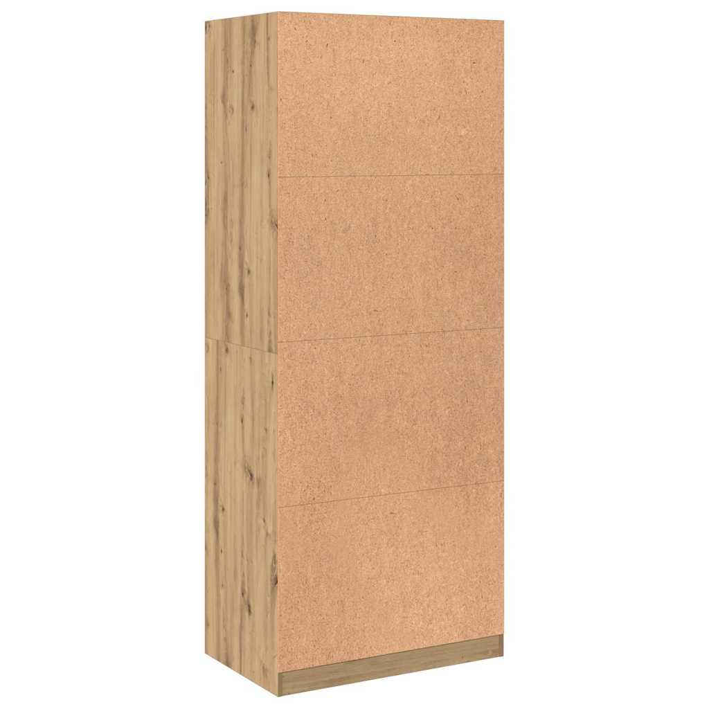 Garderobe artisan eik 80x50x200 cm konstruert tre
