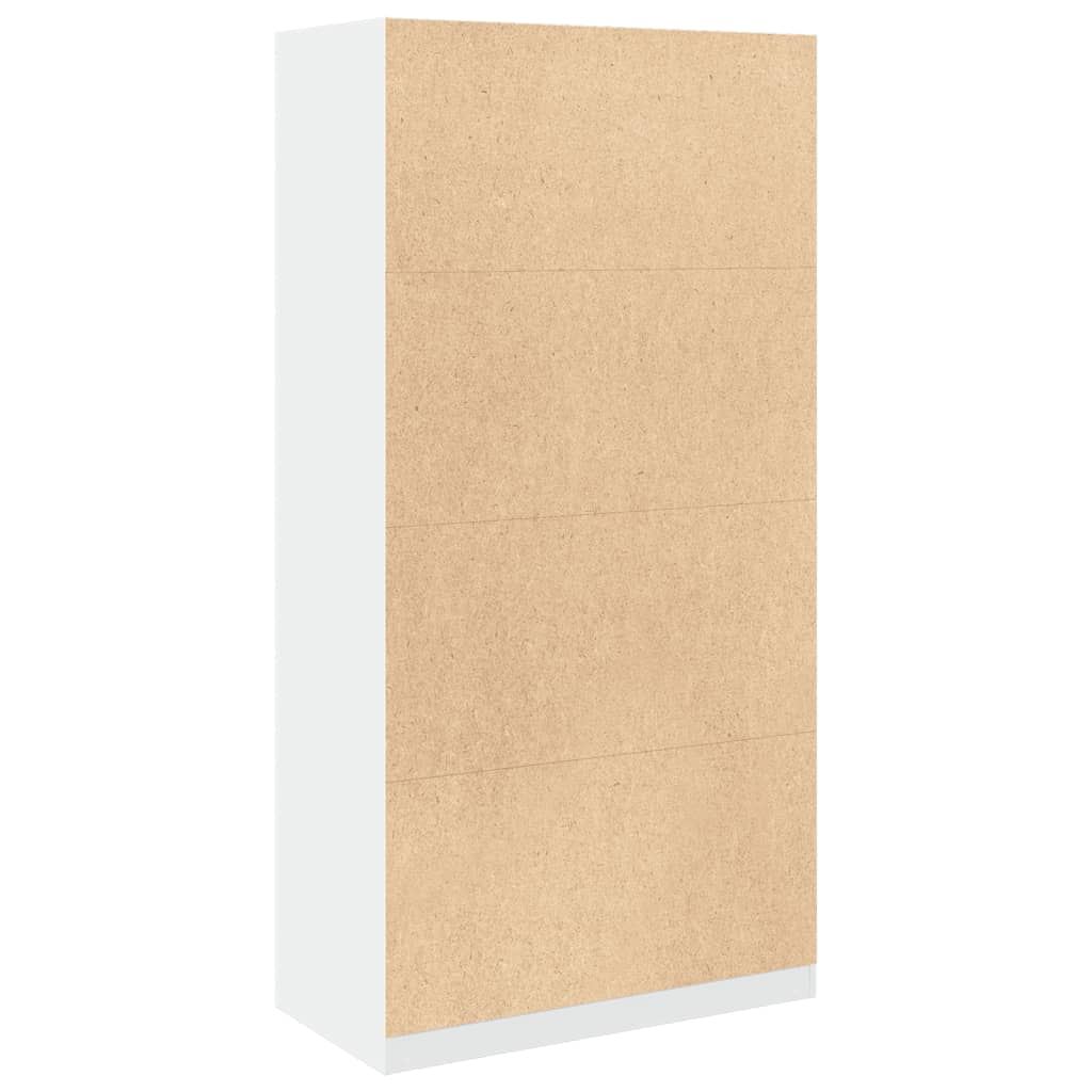Garderobeskap hvit 100x50x200 cm sponplate vidaXL