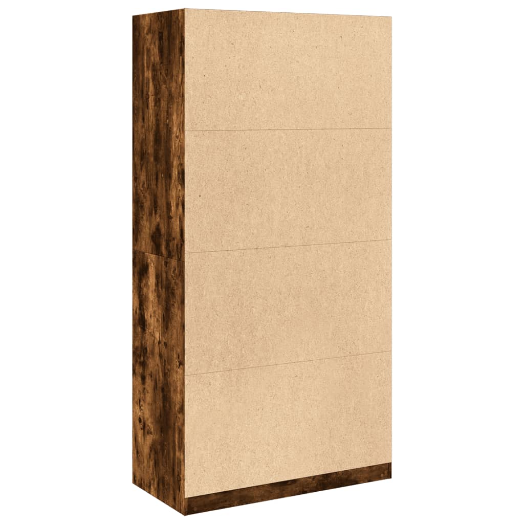 Garderobe røkt eik 100x50x200 cm konstruert tre