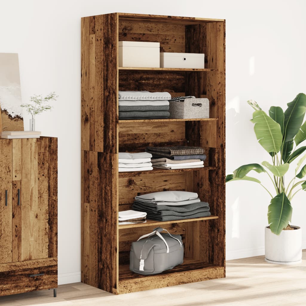 Garderobe gammelt tre 100x50x200 cm konstruert tre vidaXL