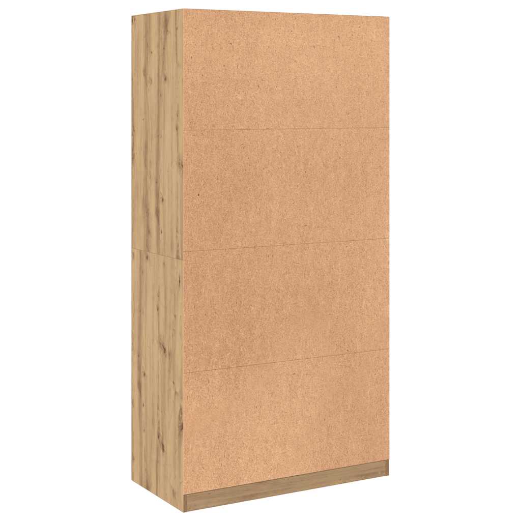 Garderobe artisan eik 100x50x200 cm konstruert tre vidaXL