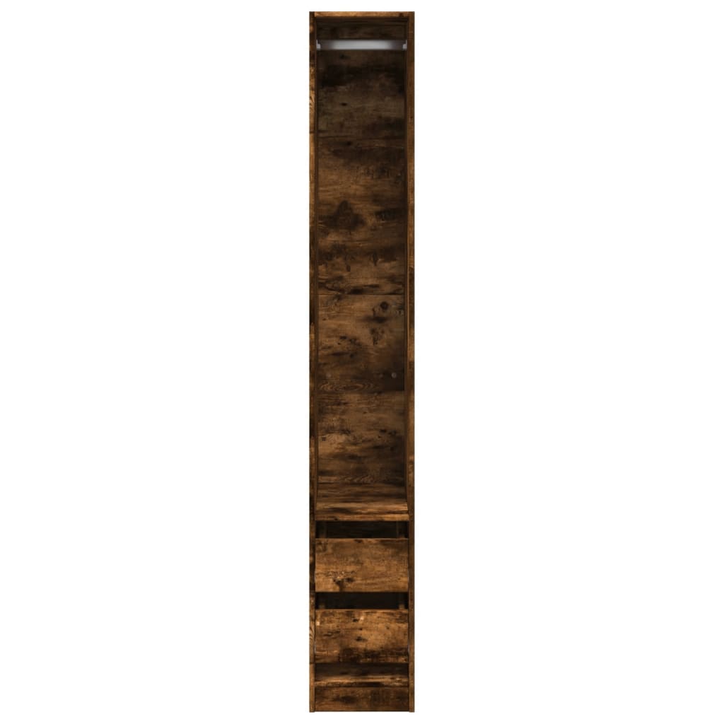 Garderobe røkt eik 30x50x200 cm konstruert tre