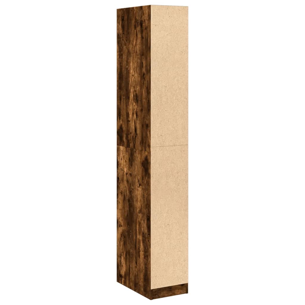 Garderobe røkt eik 30x50x200 cm konstruert tre