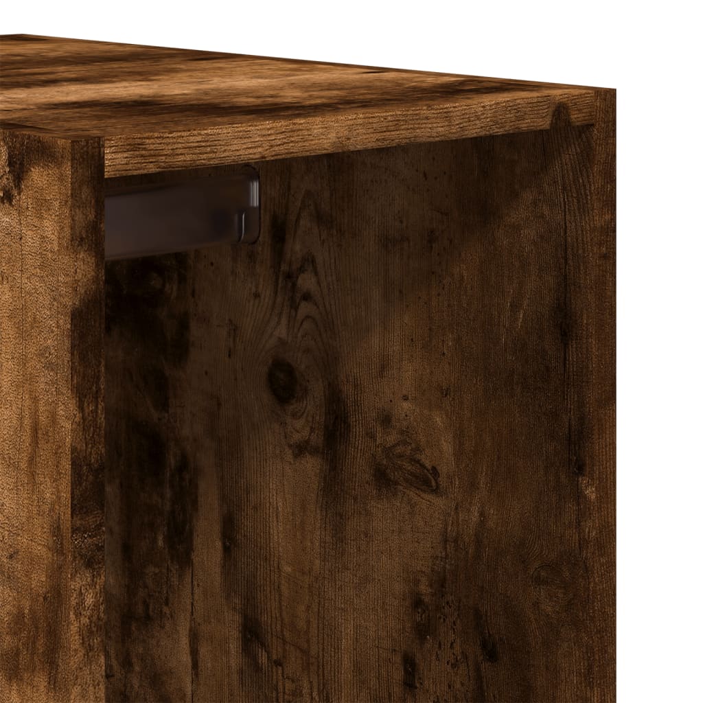 Garderobe røkt eik 30x50x200 cm konstruert tre