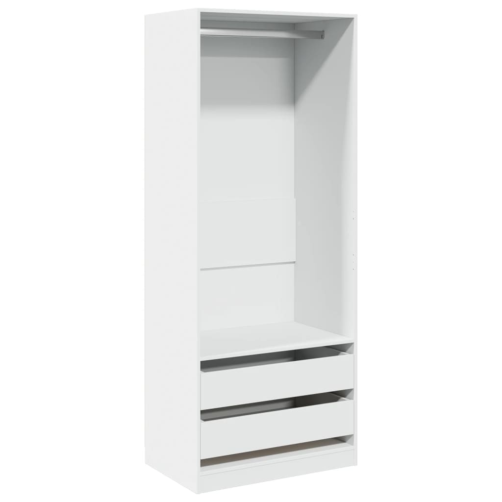 Garderobe hvit 80x50x200 cm konstruert tre