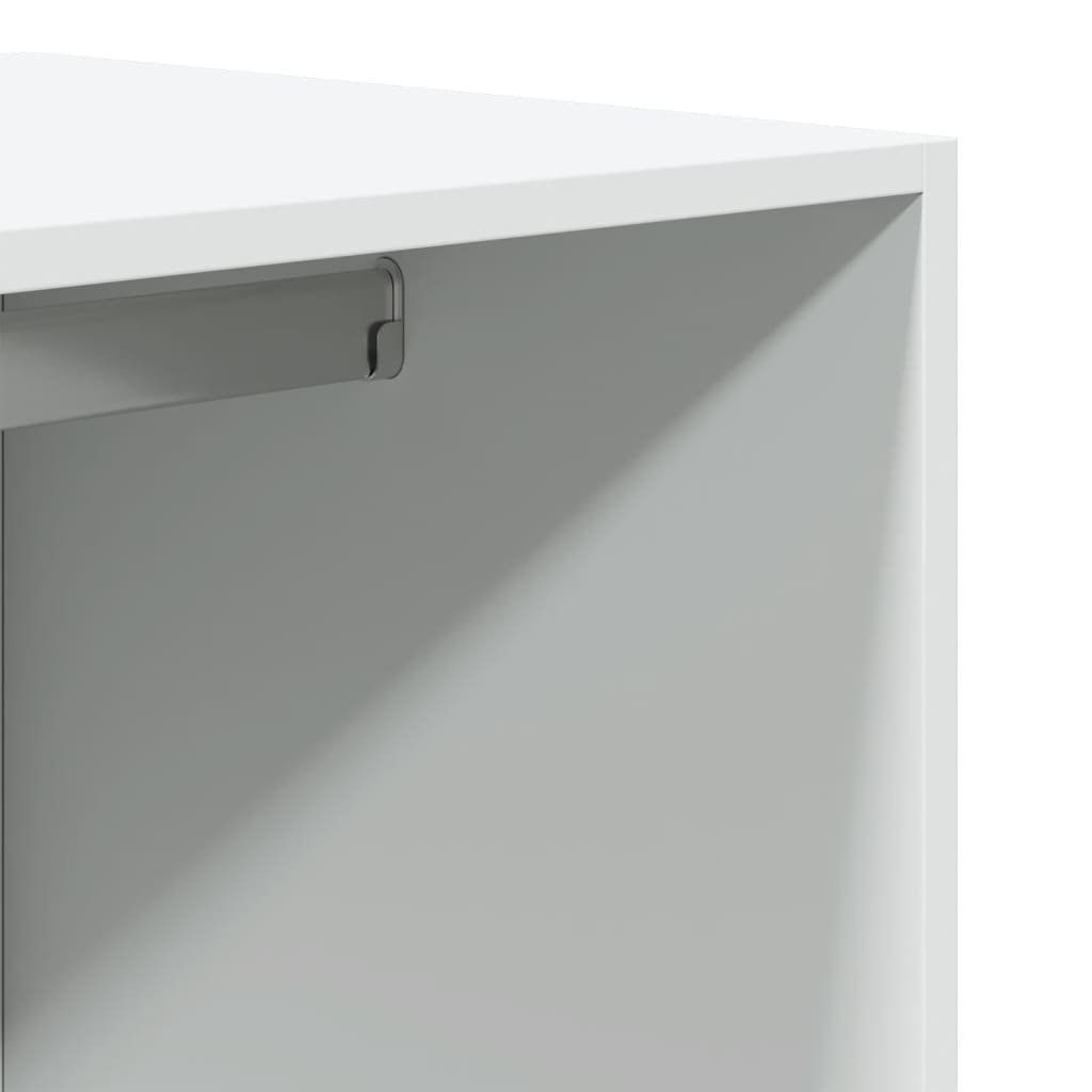 Garderobe hvit 80x50x200 cm konstruert tre