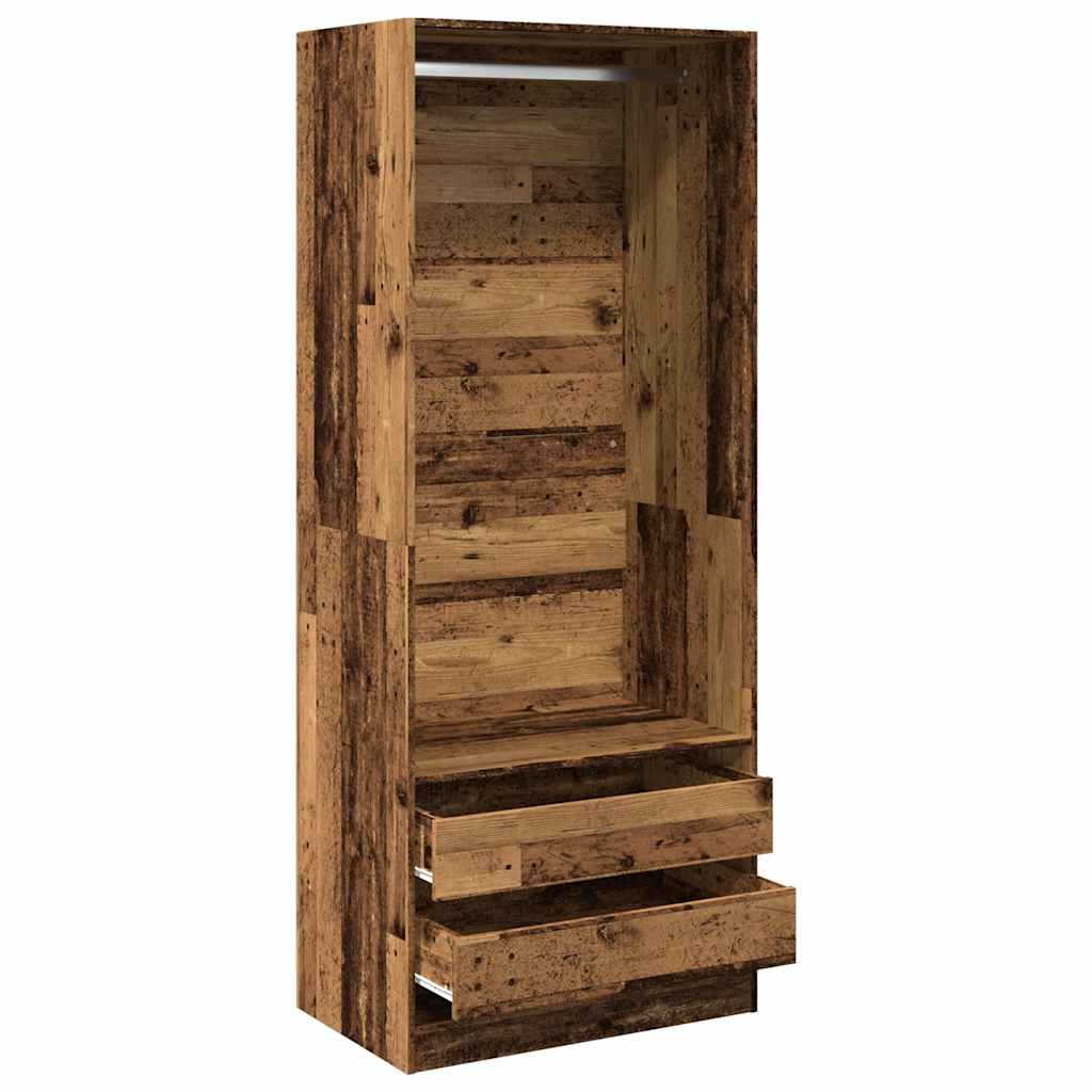 Garderobe gammelt tre 80x50x200 cm konstruert tre