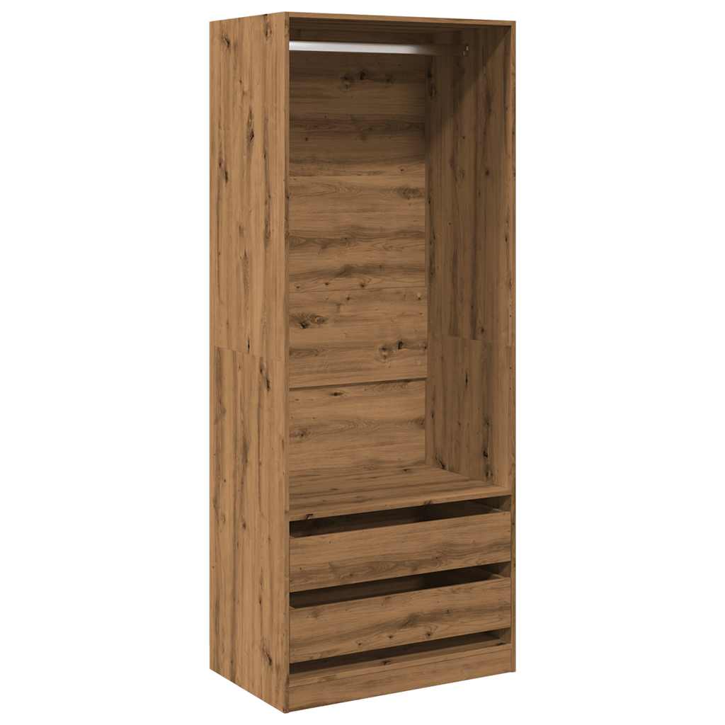 Garderobe artisan eik 80x50x200 cm konstruert tre