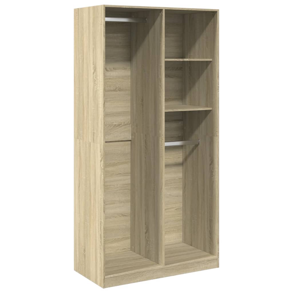 Garderobe sonoma eik 100x50x200 cm sponplate