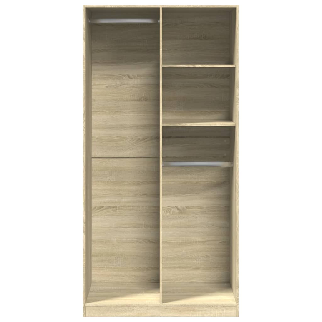 Garderobe sonoma eik 100x50x200 cm sponplate