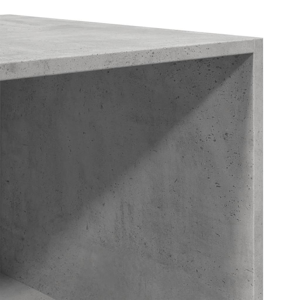 Garderobeskap betonggrå 100x50x200 cm sponplate