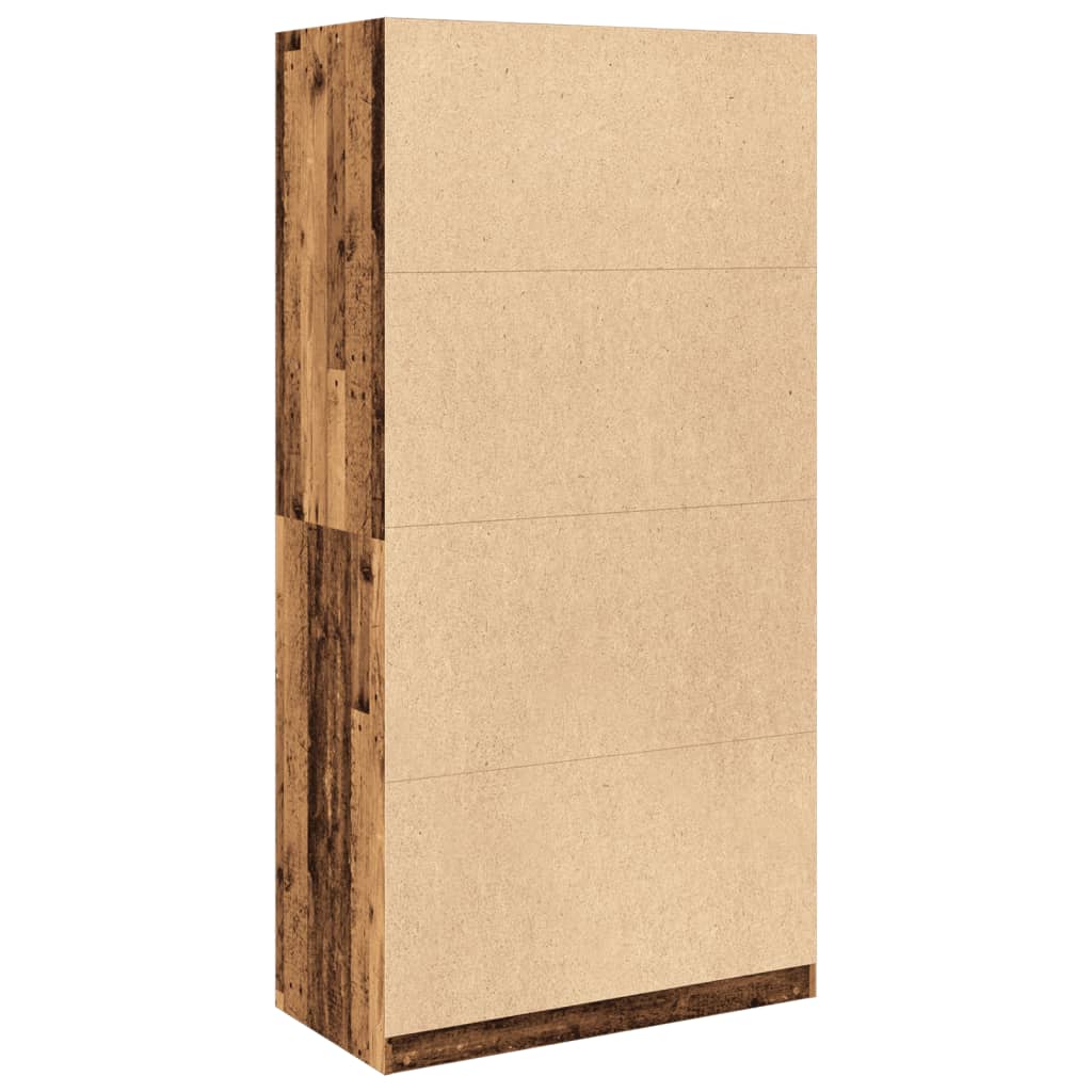 Garderobe gammelt tre 100x50x200 cm konstruert tre vidaXL