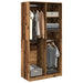 Garderobe gammelt tre 100x50x200 cm konstruert tre vidaXL