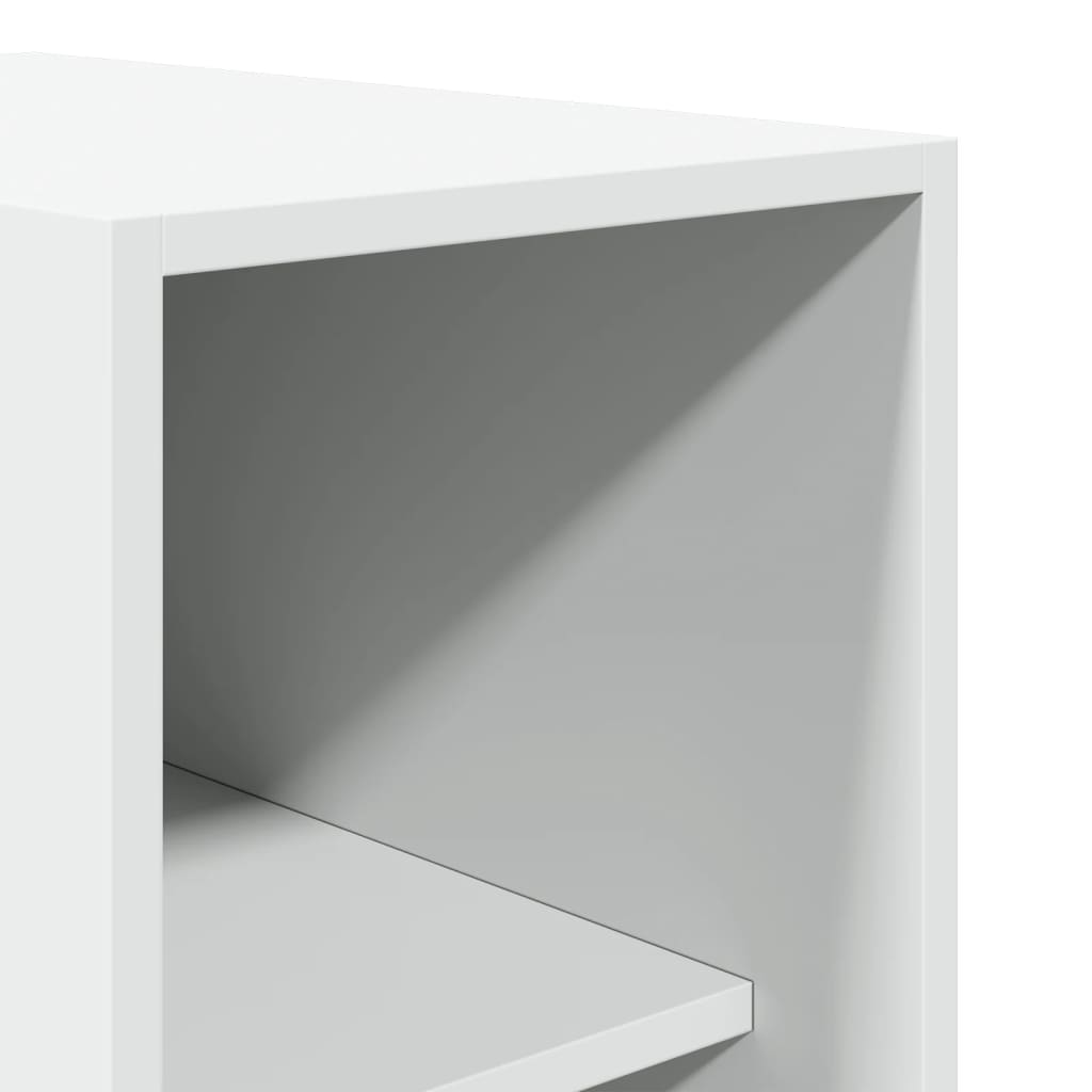 Garderobe hvit 30x50x200 cm konstruert tre