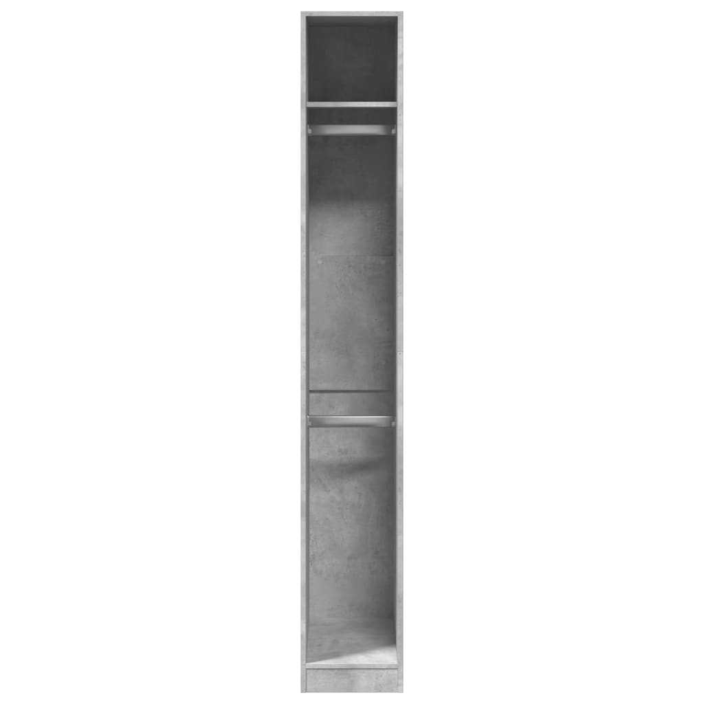 Garderobe betonggrå 30x50x200 cm konstruert tre