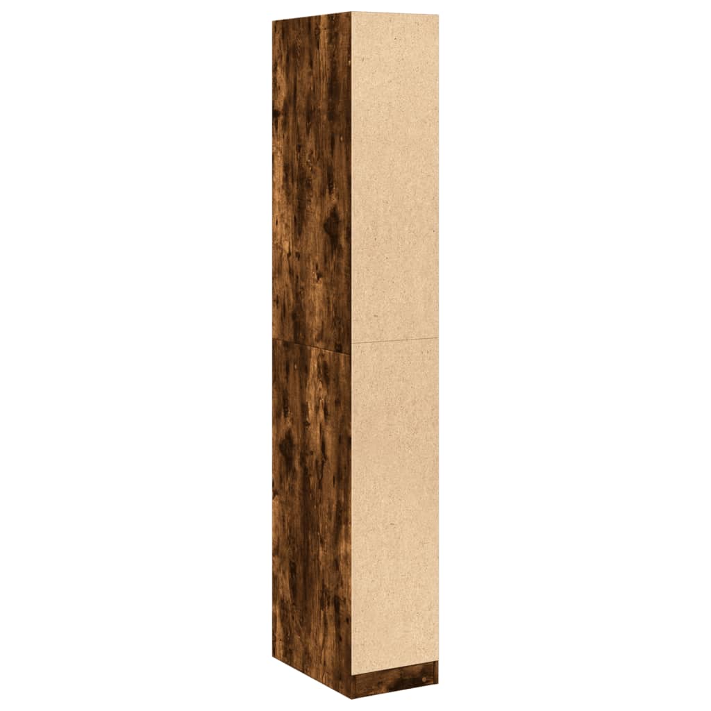 Garderobe røkt eik 30x50x200 cm konstruert tre