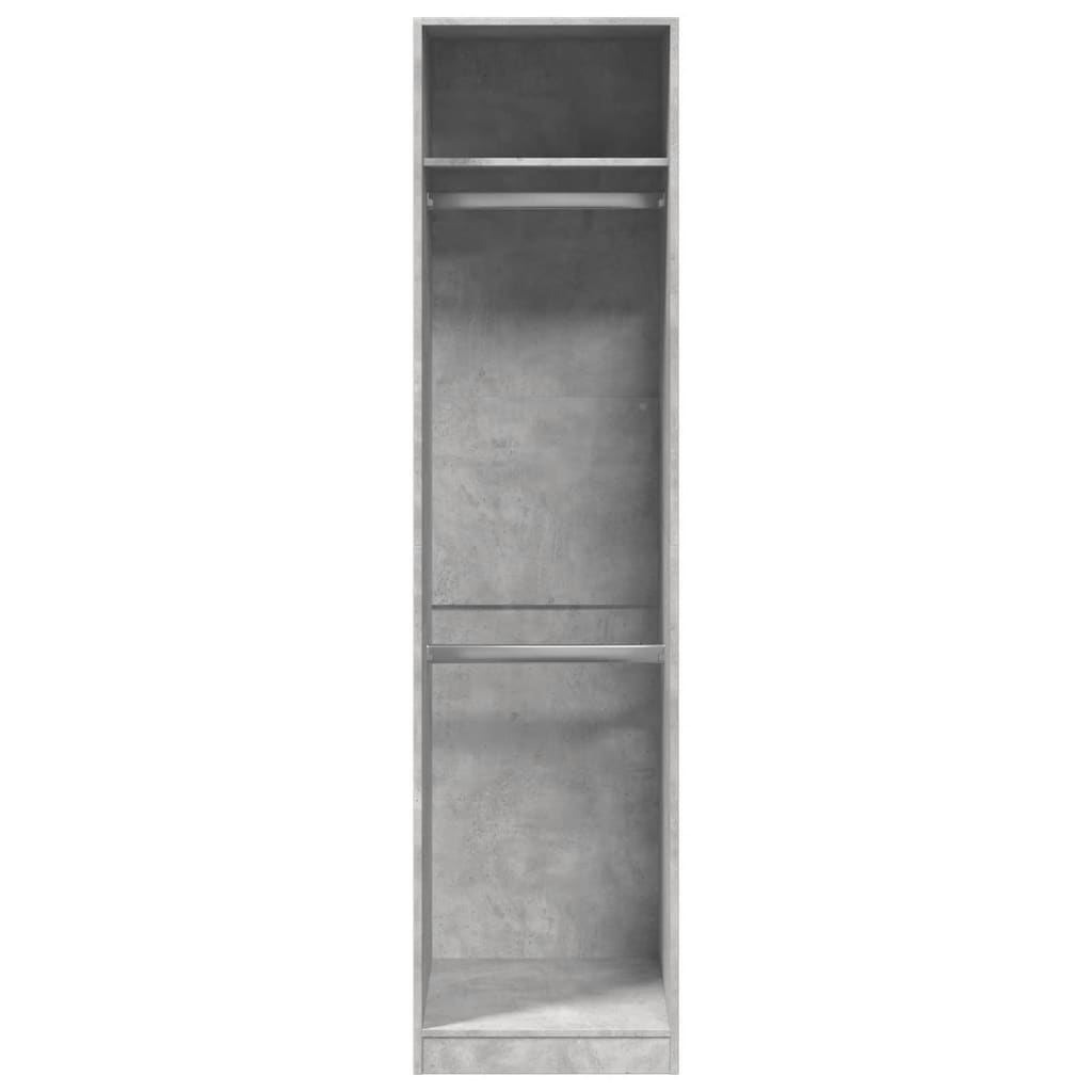 Garderobe betonggrå 50x50x200 cm sponplate