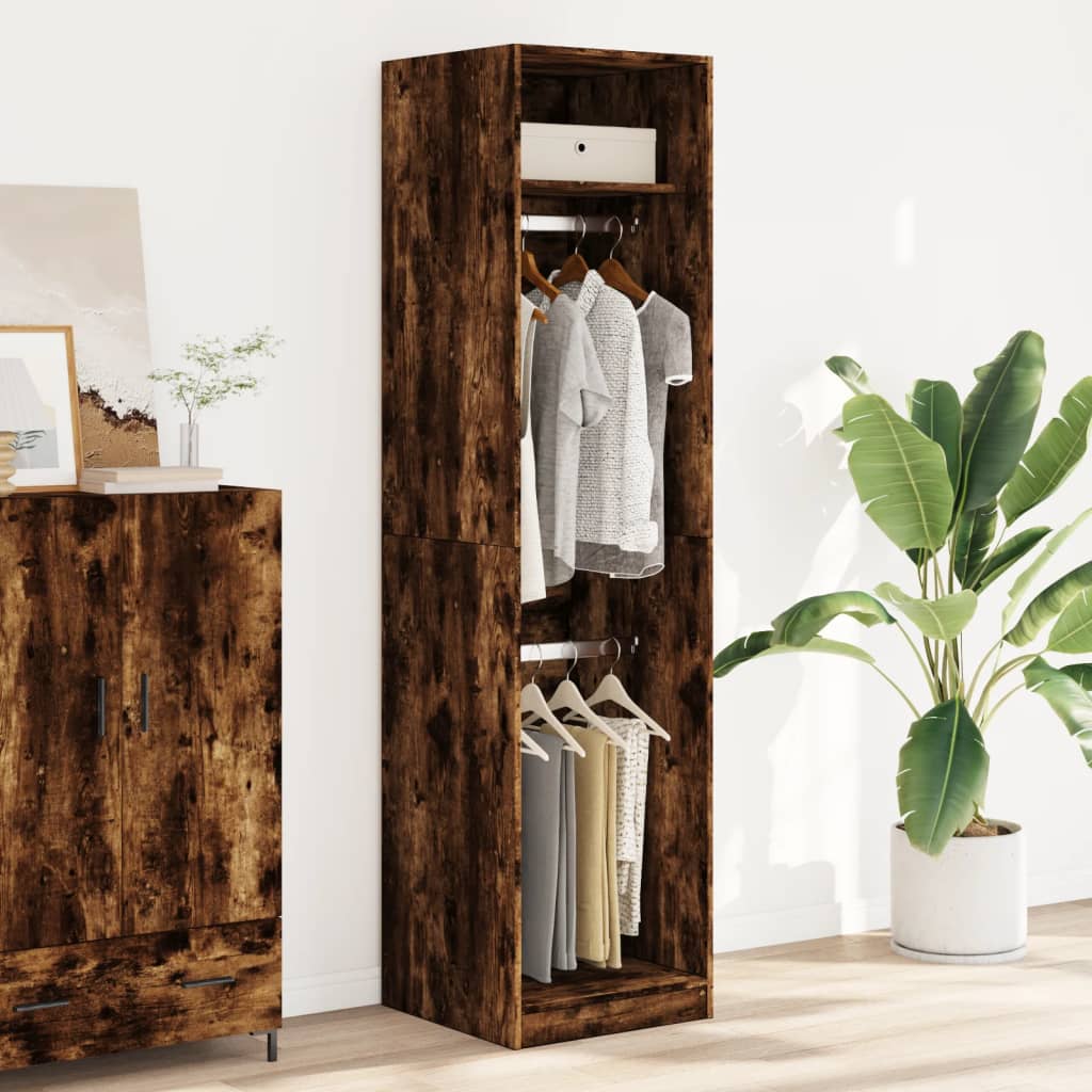 Garderobe røkt eik 50x50x200 cm konstruert tre