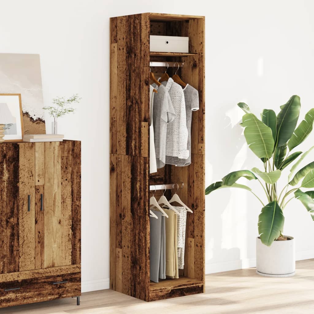Garderobe gammelt tre 50x50x200 cm konstruert tre