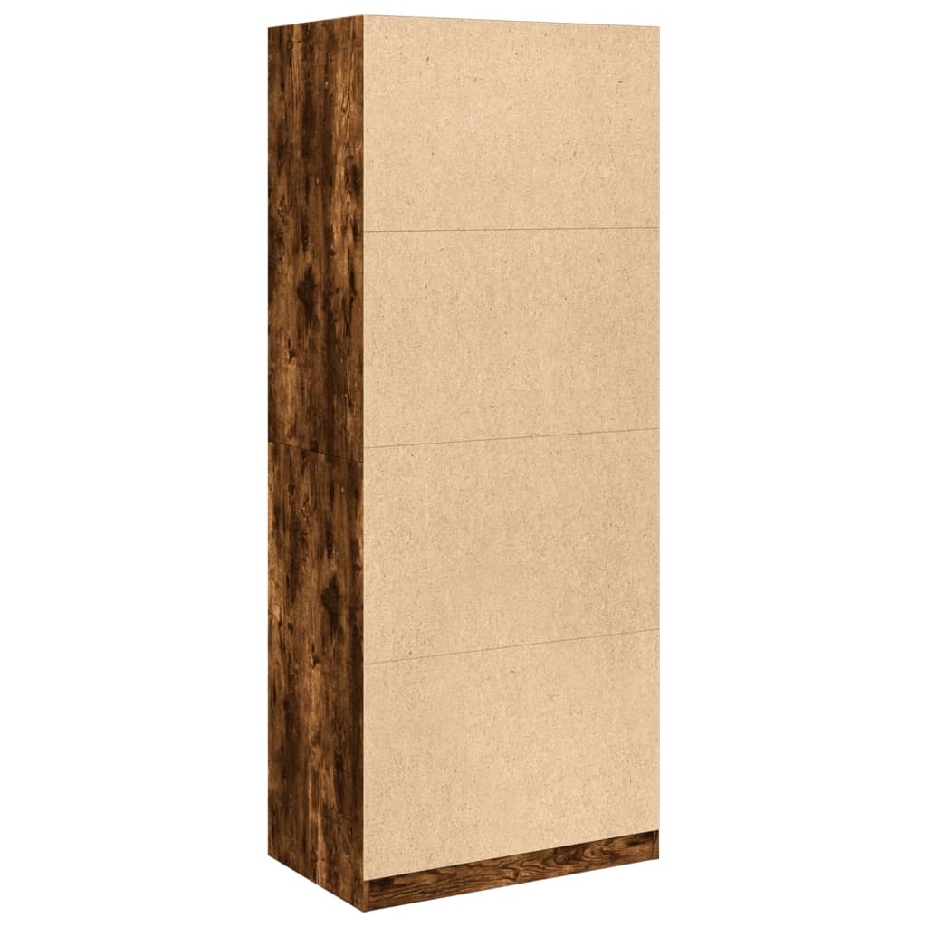 Garderobe røkt eik 80x50x200 cm konstruert tre