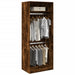 Garderobe røkt eik 80x50x200 cm konstruert tre
