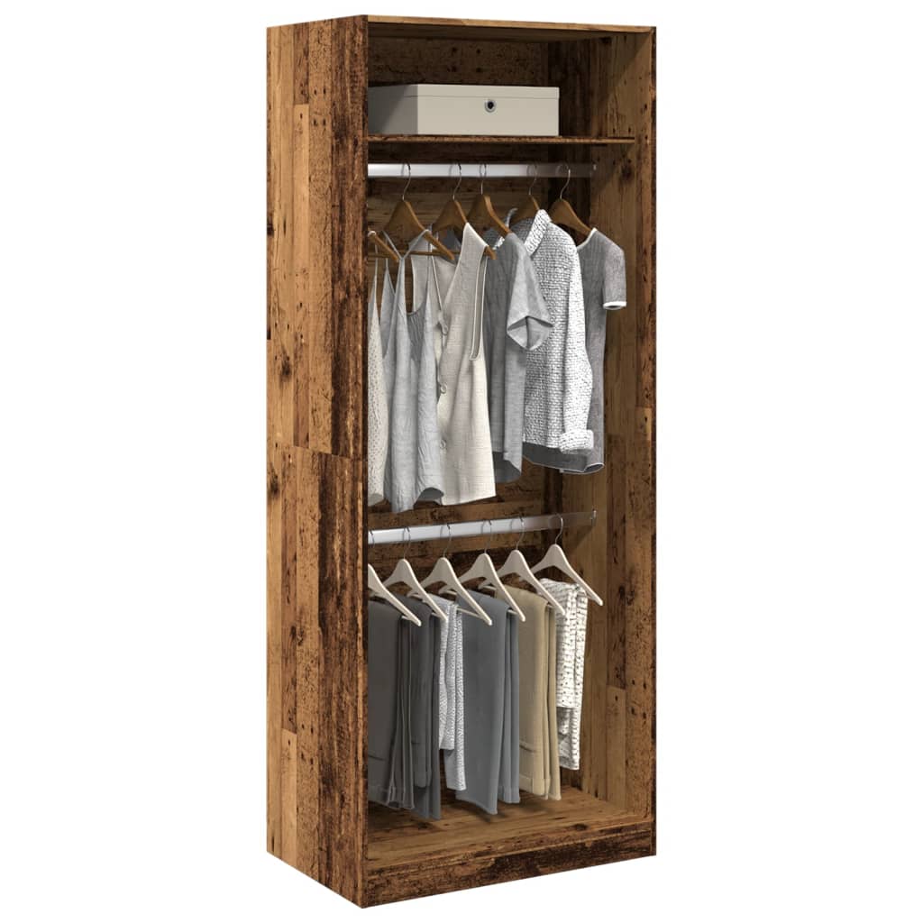 Garderobe gammelt tre 80x50x200 cm konstruert tre