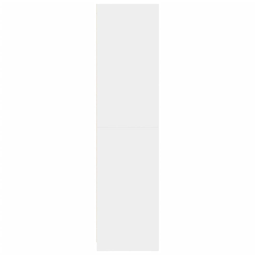 Garderobeskap hvit 100x50x200 cm sponplate