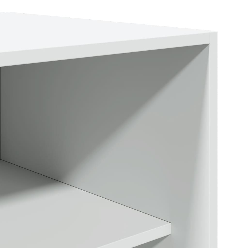 Garderobeskap hvit 100x50x200 cm sponplate