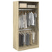 Garderobe sonoma eik 100x50x200 cm sponplate