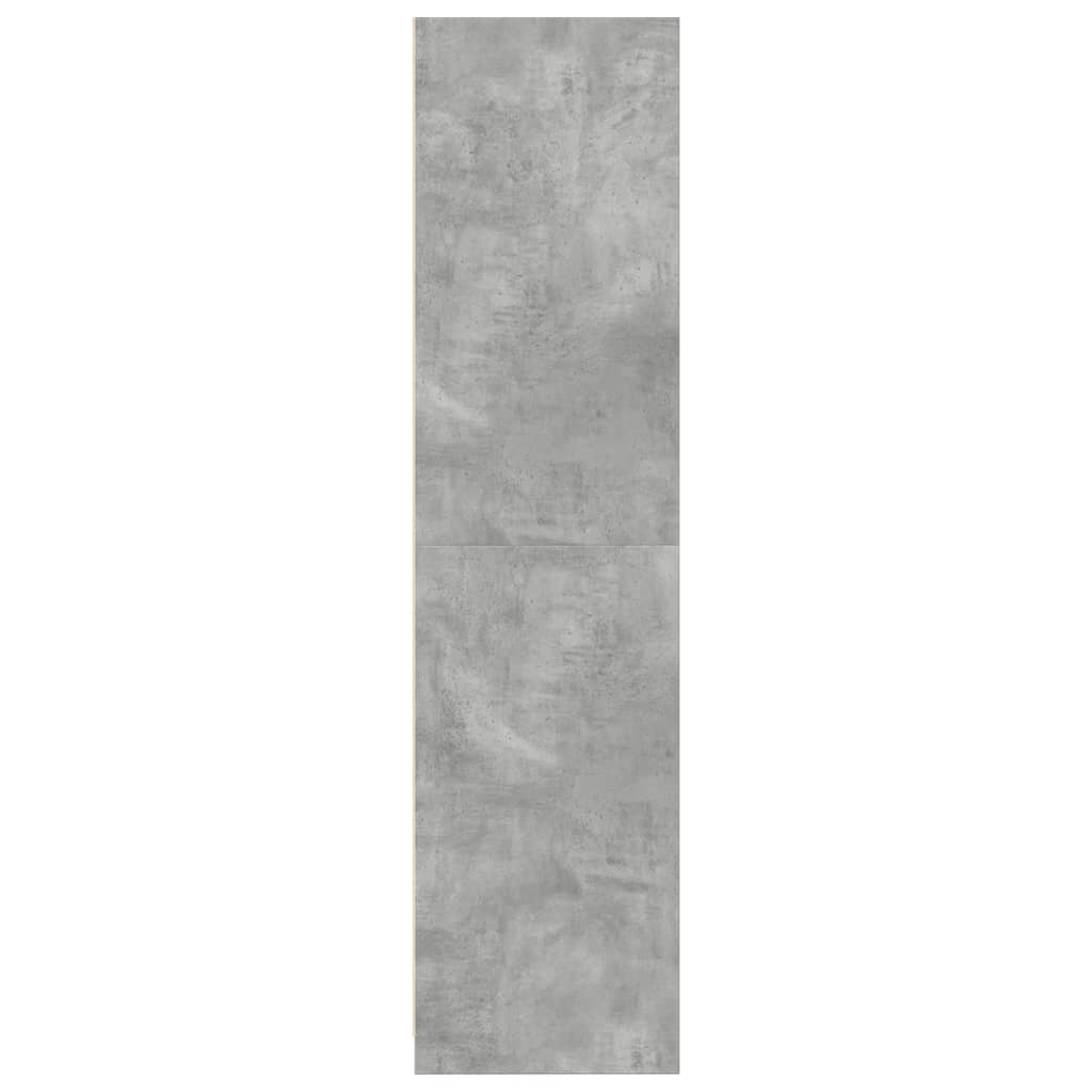 Garderobeskap betonggrå 100x50x200 cm sponplate
