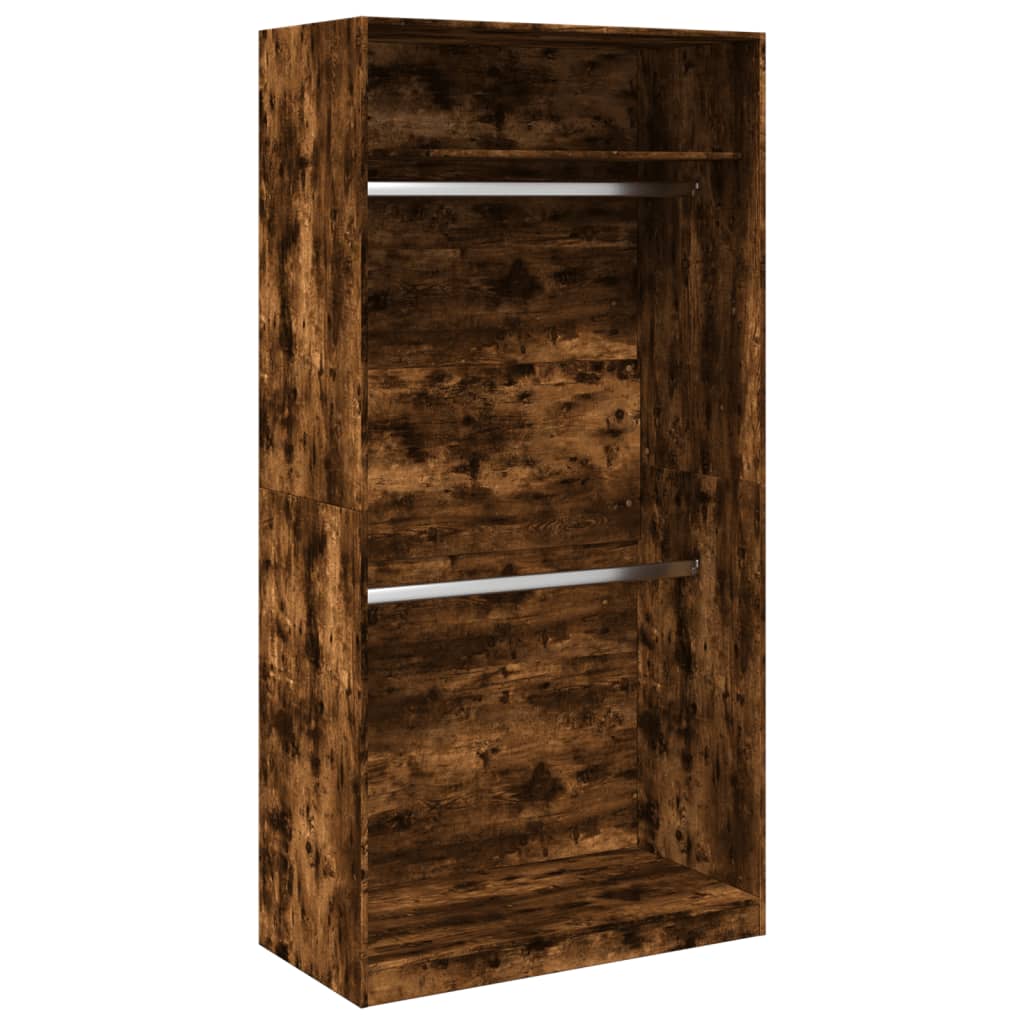 Garderobe røkt eik 100x50x200 cm konstruert tre