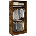 Garderobe røkt eik 100x50x200 cm konstruert tre