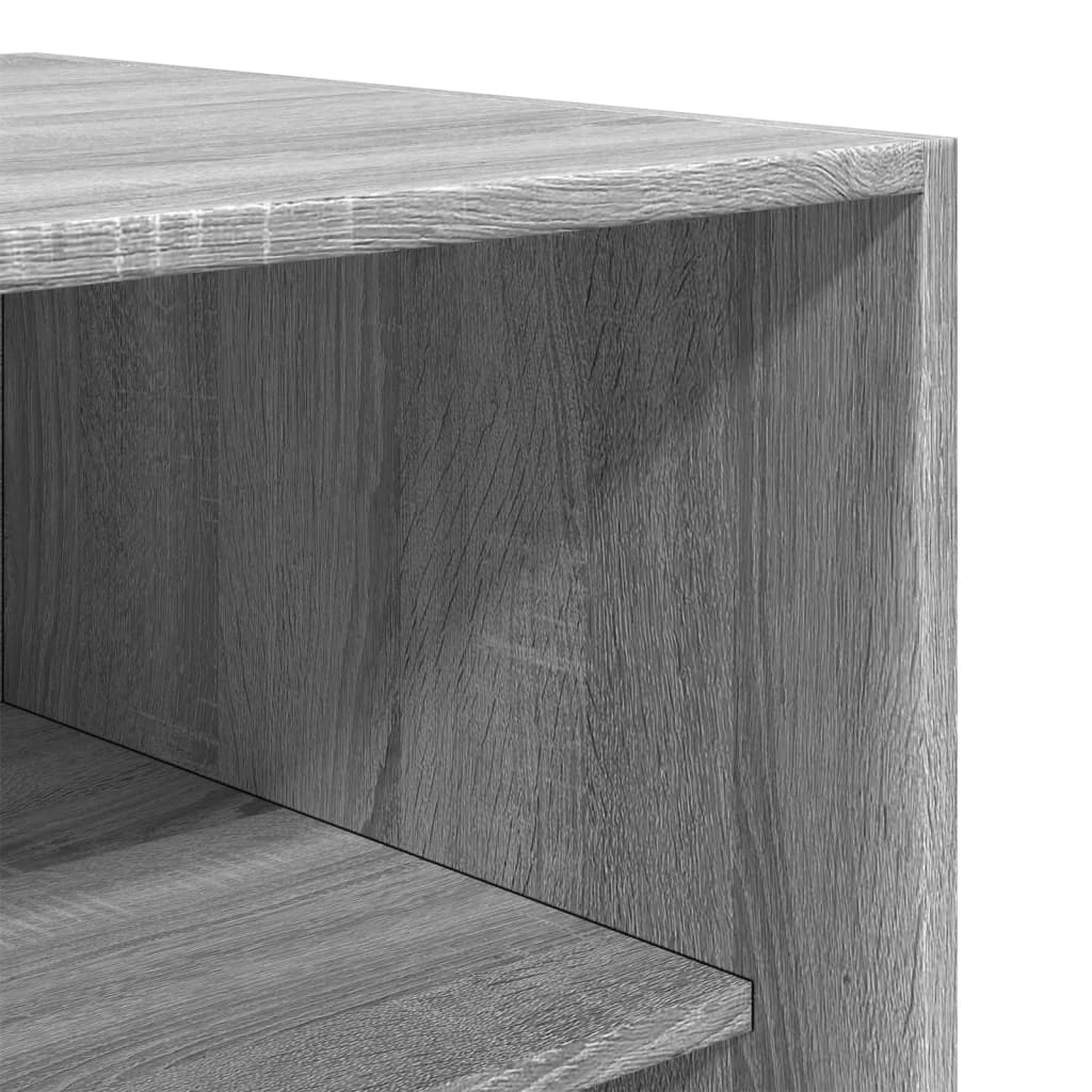 Garderobe grå sonoma 100x50x200 cm konstruert tre