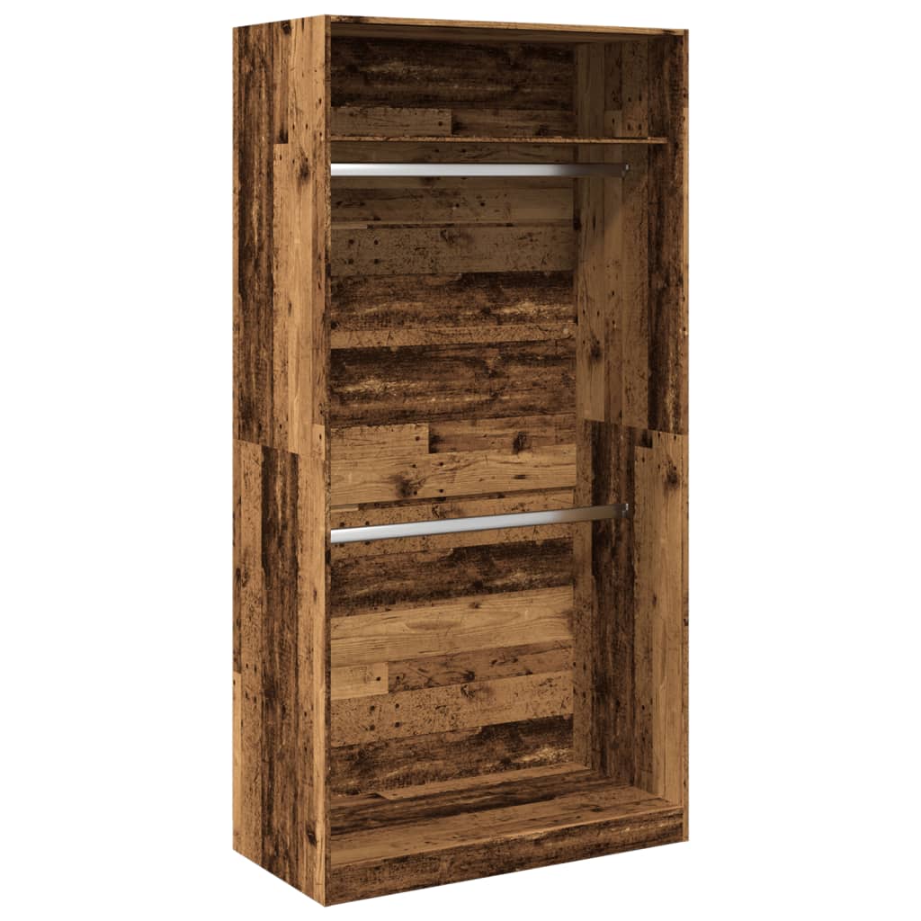 Garderobe gammelt tre 100x50x200 cm konstruert tre