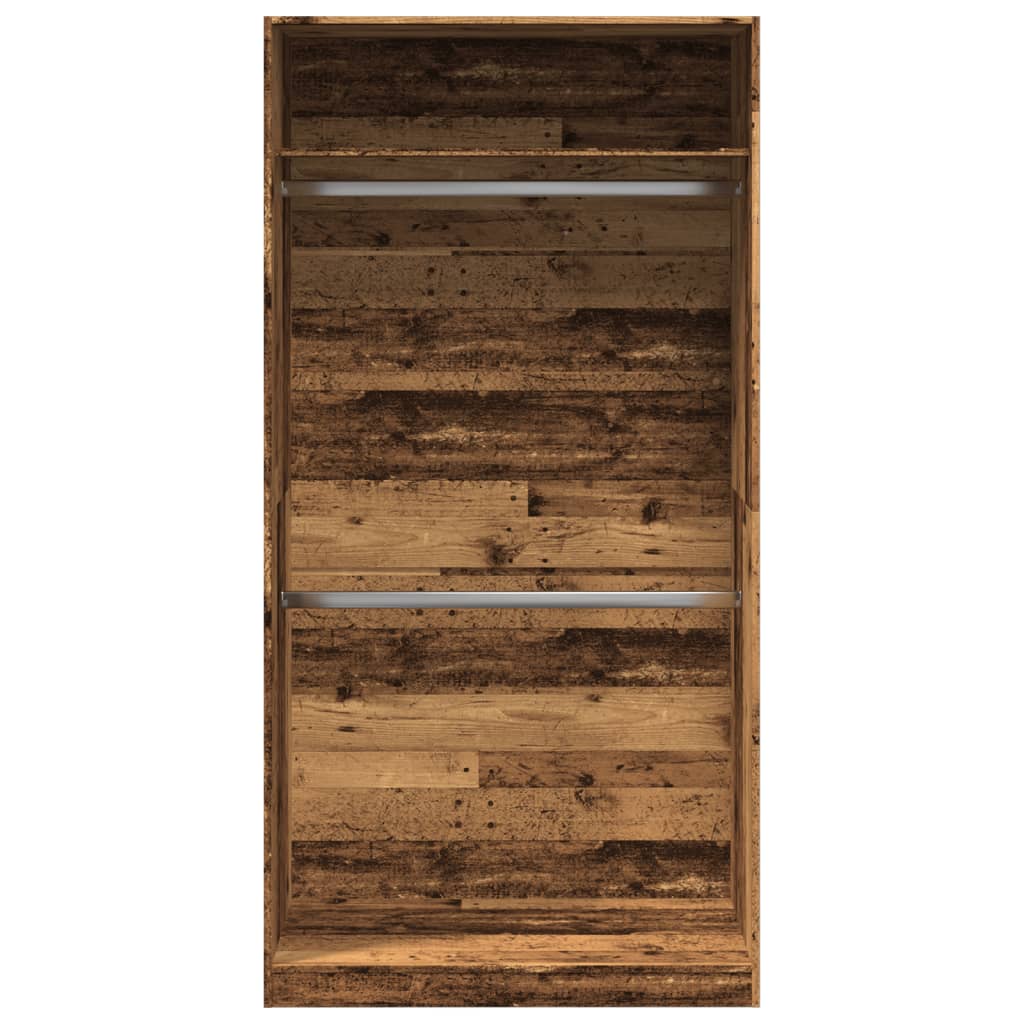 Garderobe gammelt tre 100x50x200 cm konstruert tre