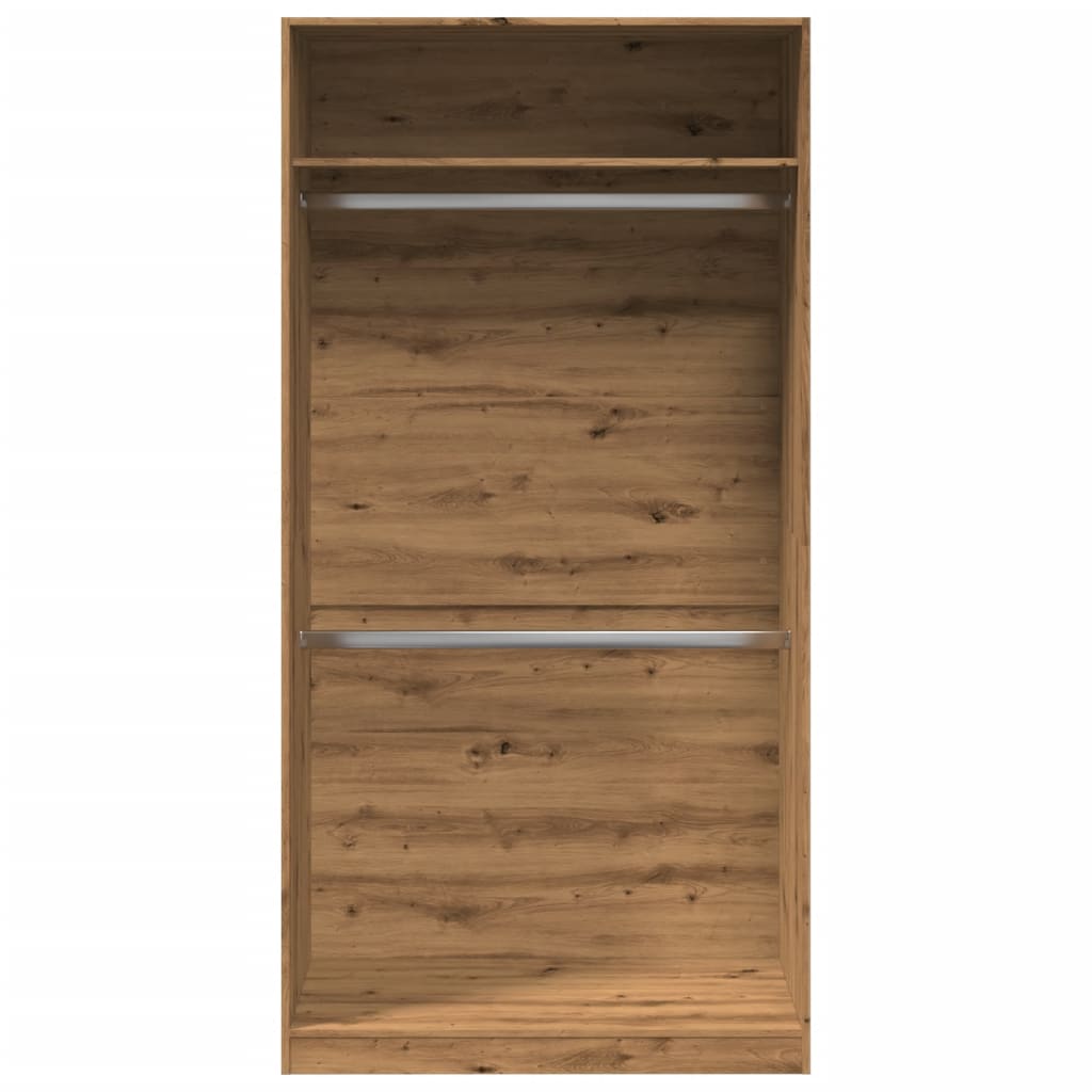 Garderobe artisan eik 100x50x200 cm konstruert tre