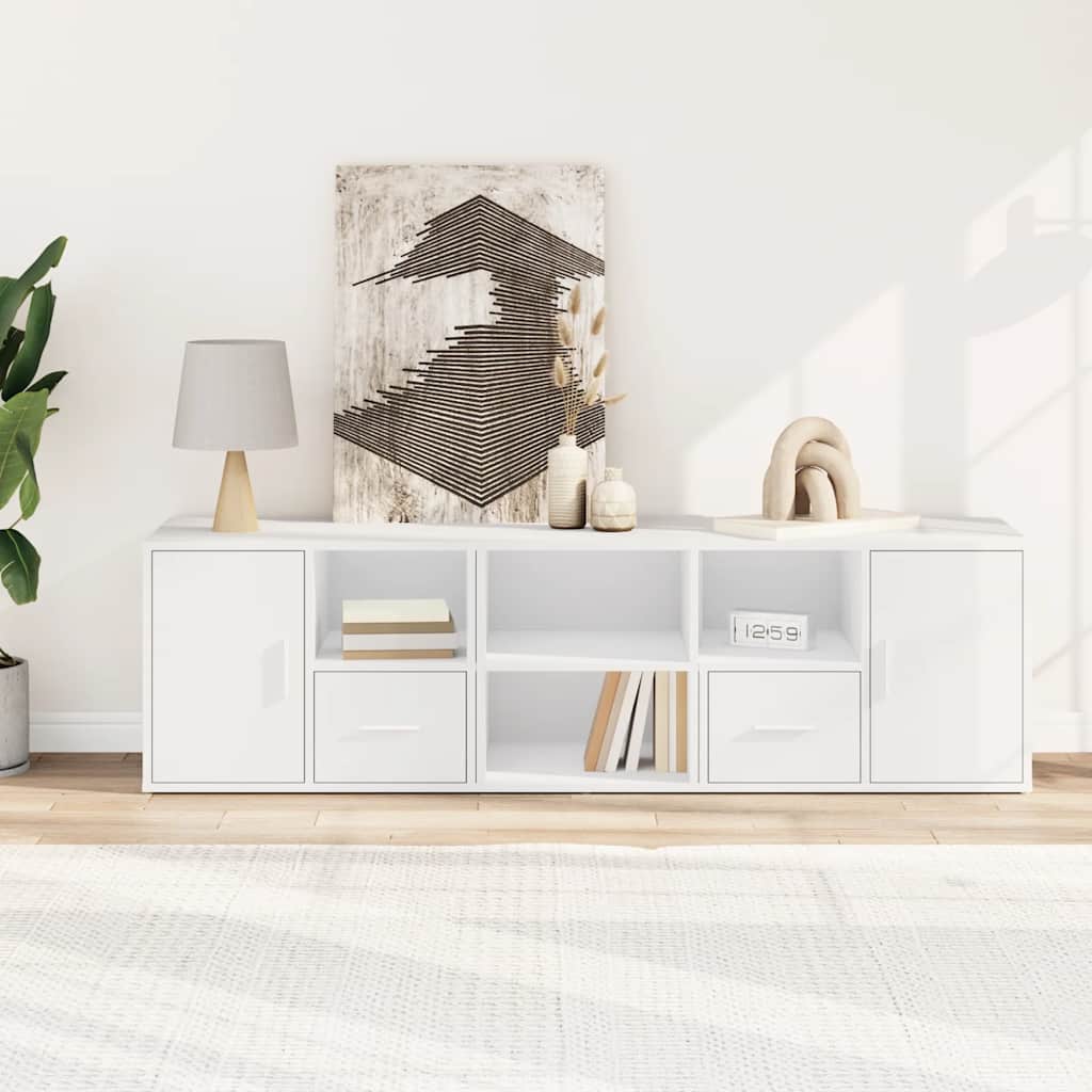 Hjørneskap hvit 160x40x45 cm konstruert tre