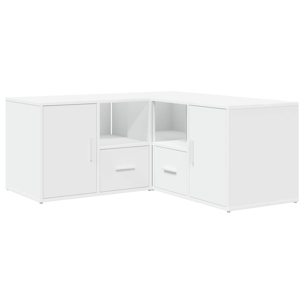 Hjørneskap hvit 160x40x45 cm konstruert tre