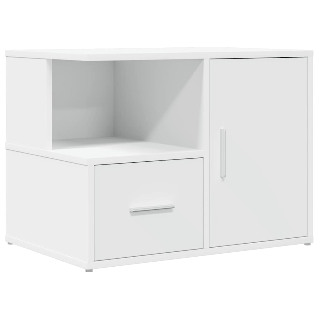 Hjørneskap hvit 160x40x45 cm konstruert tre