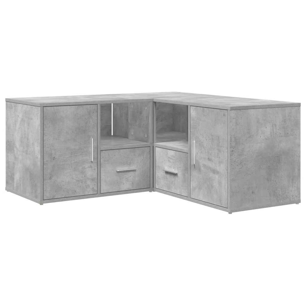 Hjørneskap betonggrå 160x40x45 cm sponplate