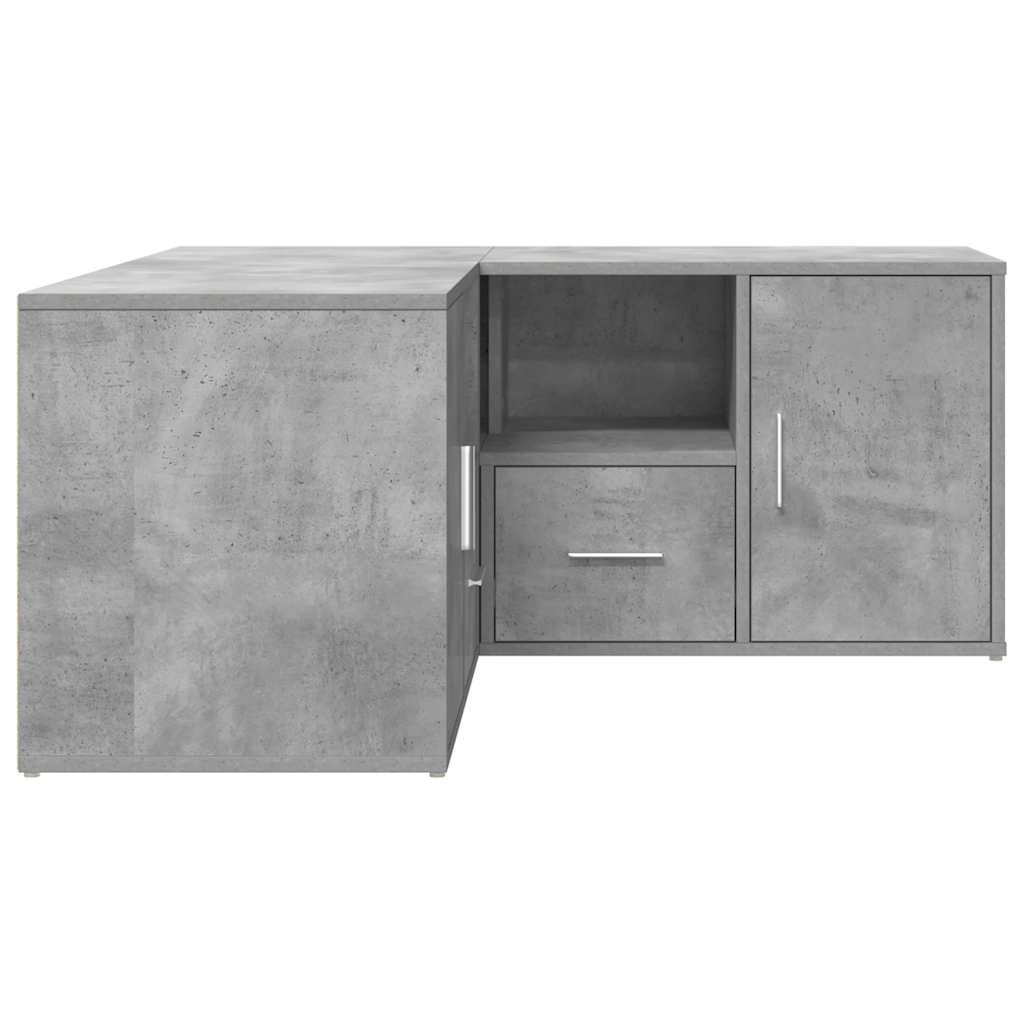 Hjørneskap betonggrå 160x40x45 cm sponplate