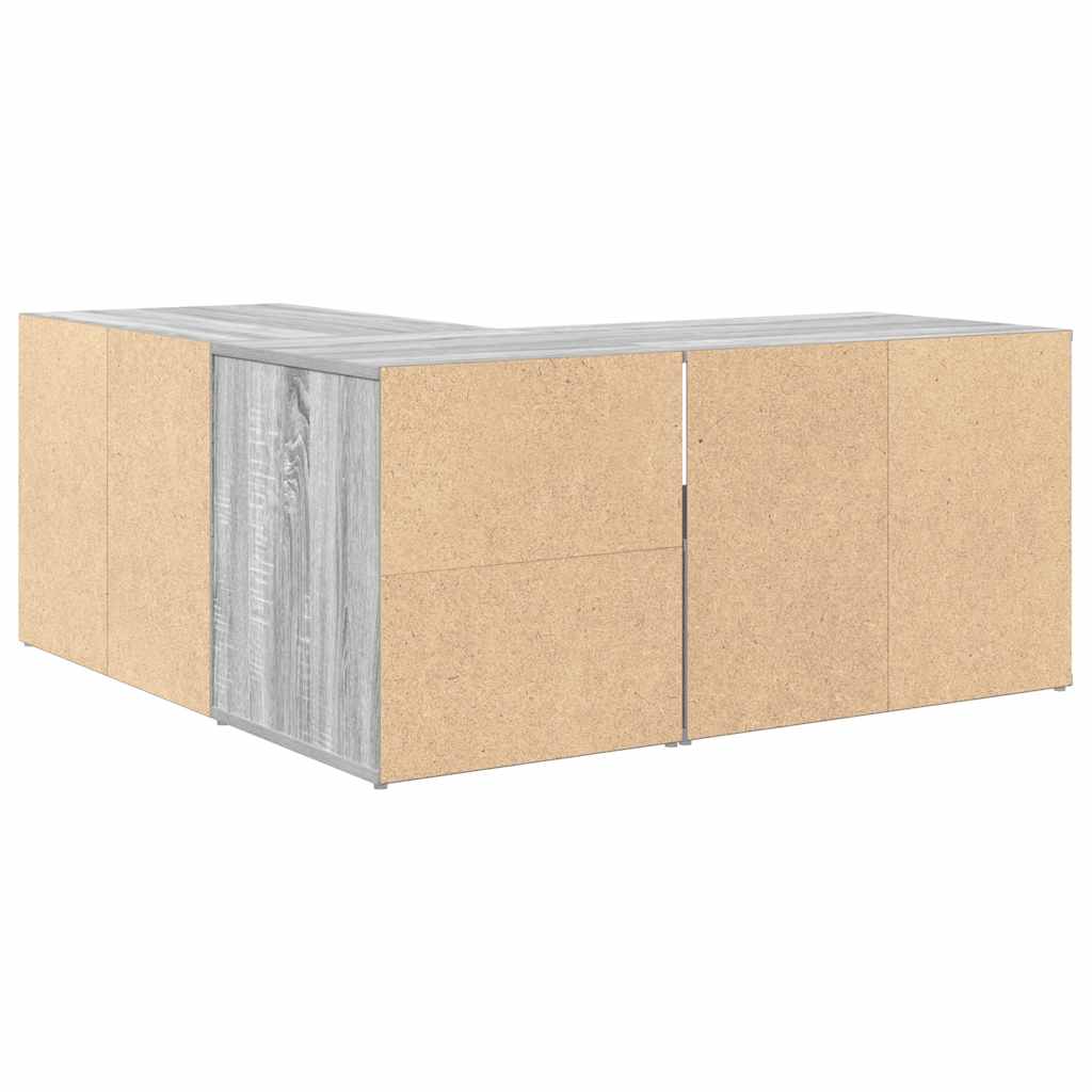 Hjørneskap grå sonoma 160x40x45 cm konstruert tre