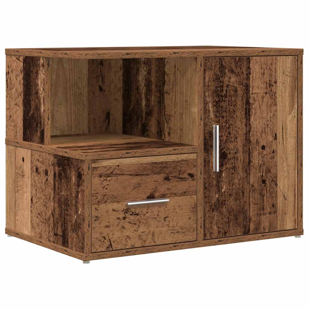 Hjørneskap gammelt tre 160x40x45 cm sponplate