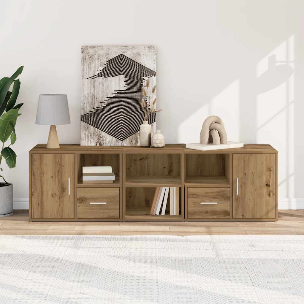 Hjørneskap artisan eik 160x40x45 cm sponplate