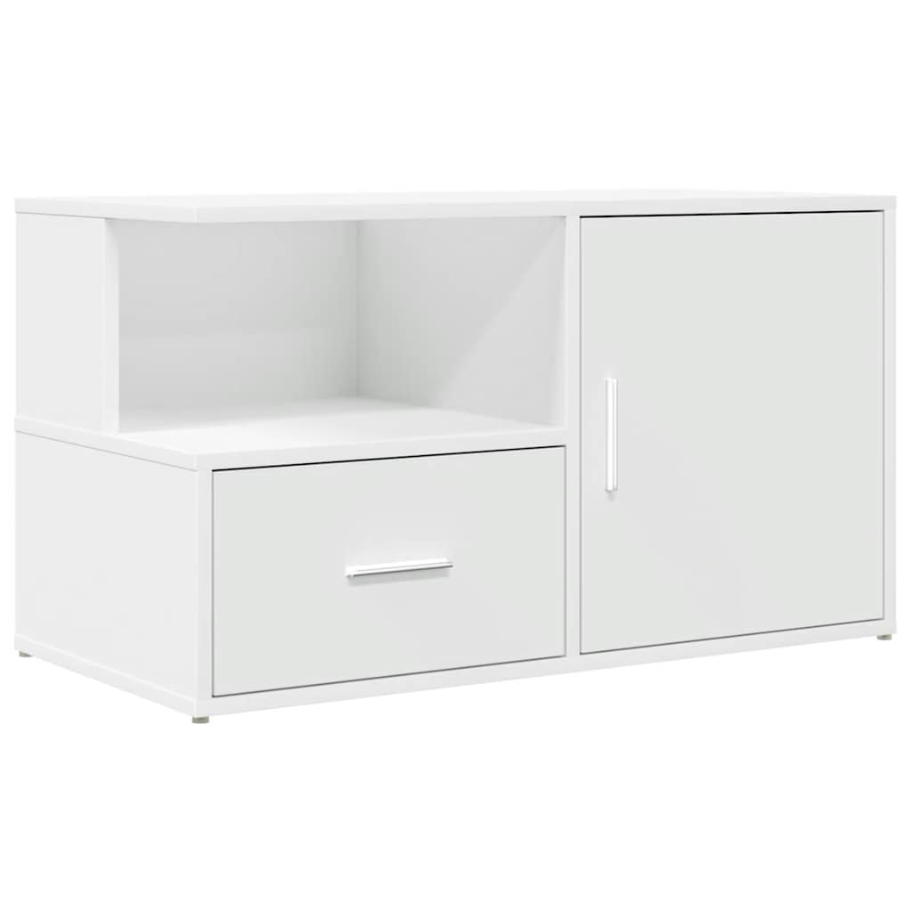 Hjørneskap hvit 200x40x45 cm konstruert tre